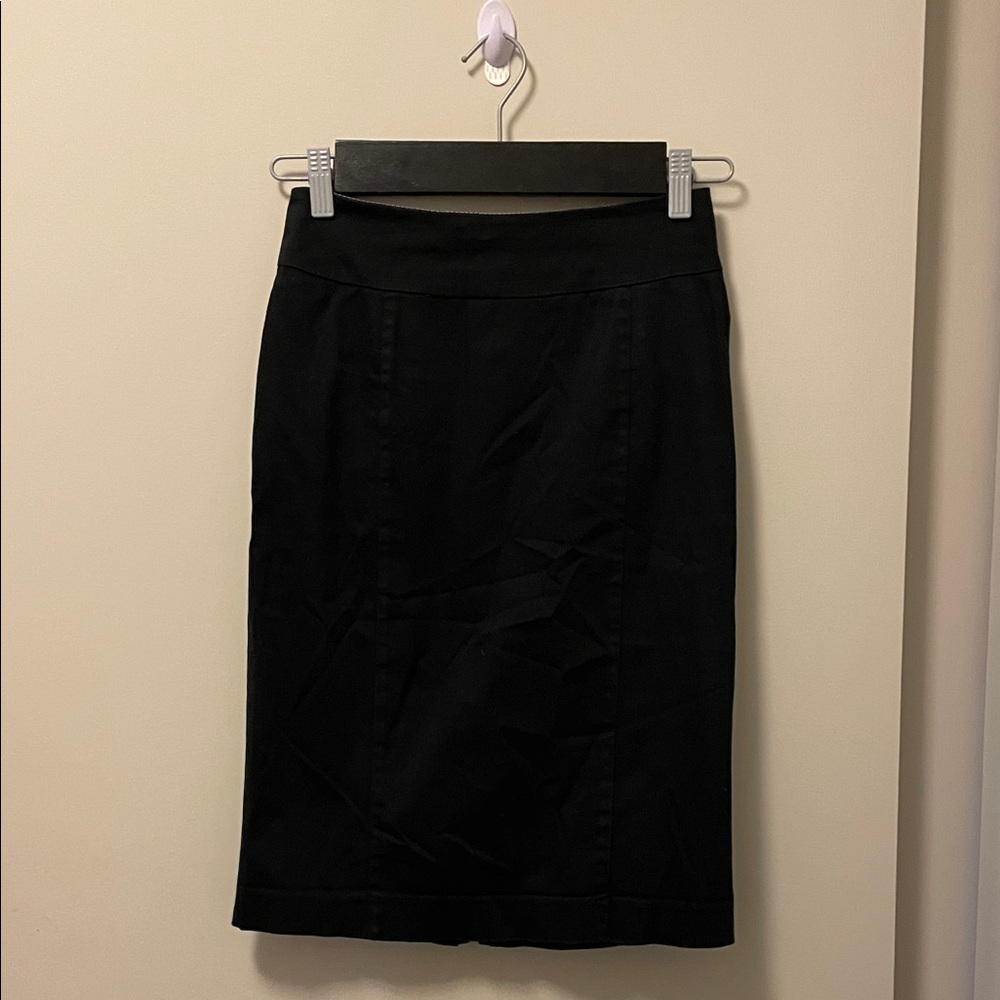 Le Chateau Classic Black Pencil Skirt